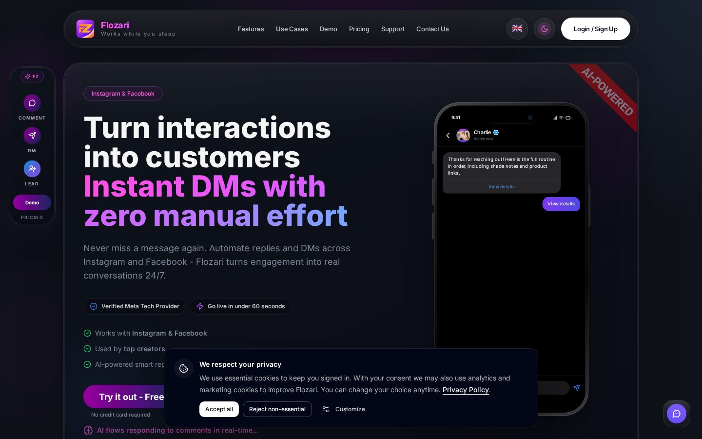 Flozari Homepage