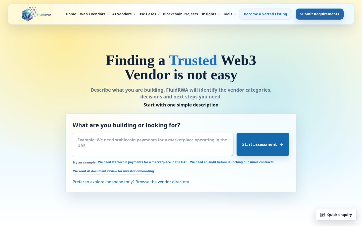 FluidRWA Homepage