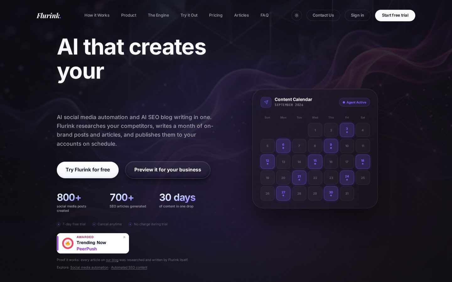 Flurink Homepage