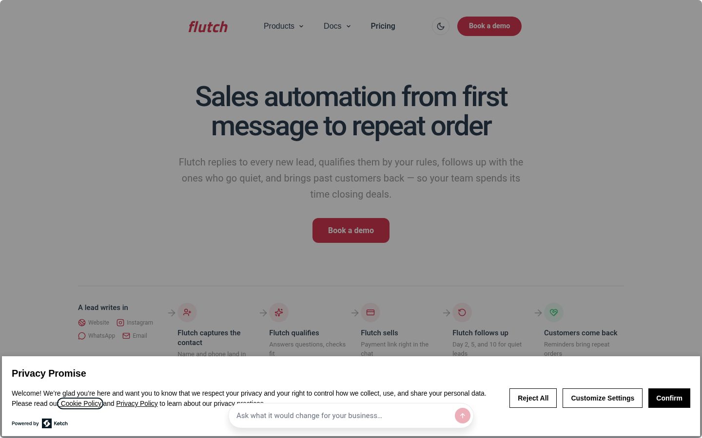 Flutch Homepage