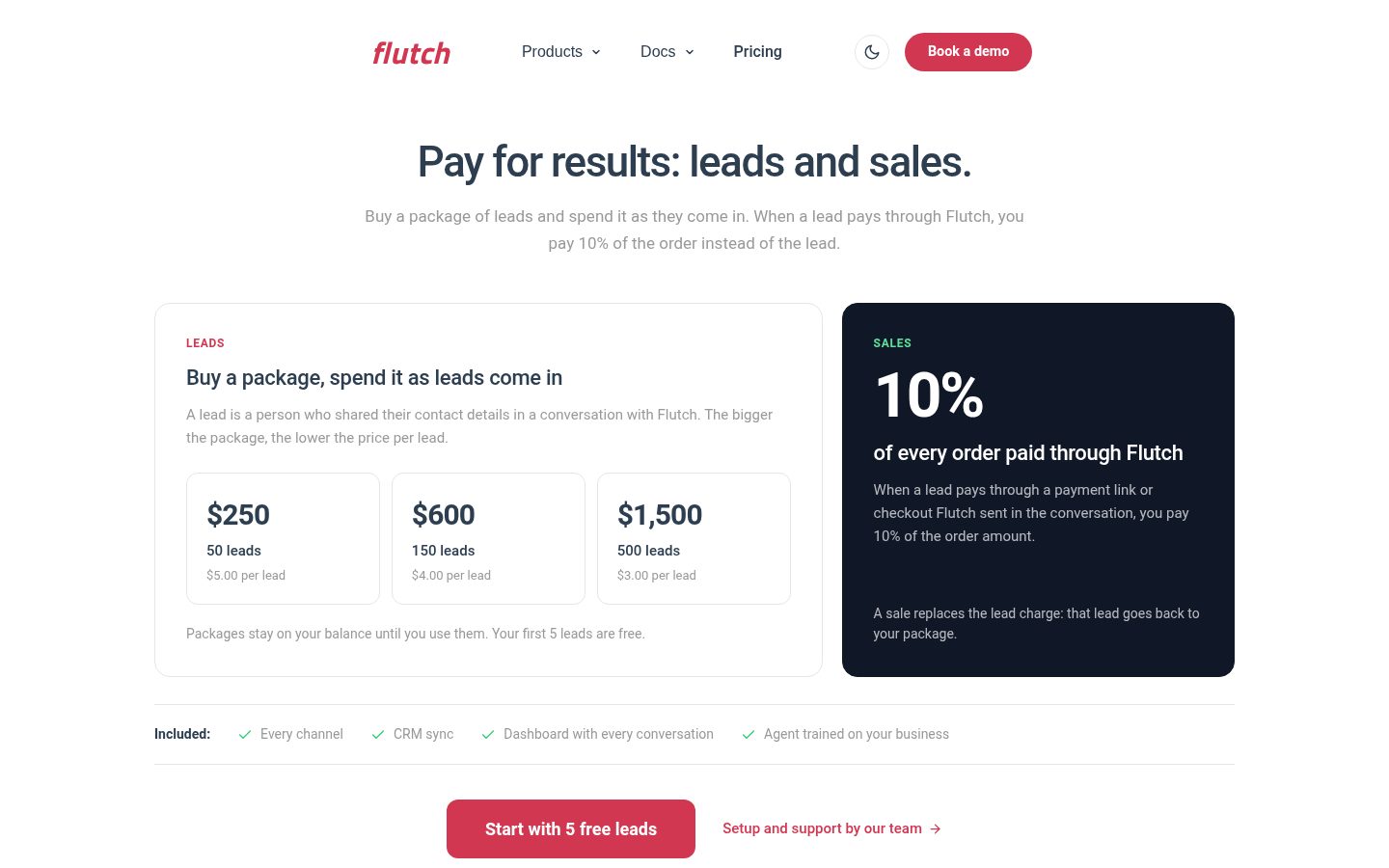 Flutch Pricing