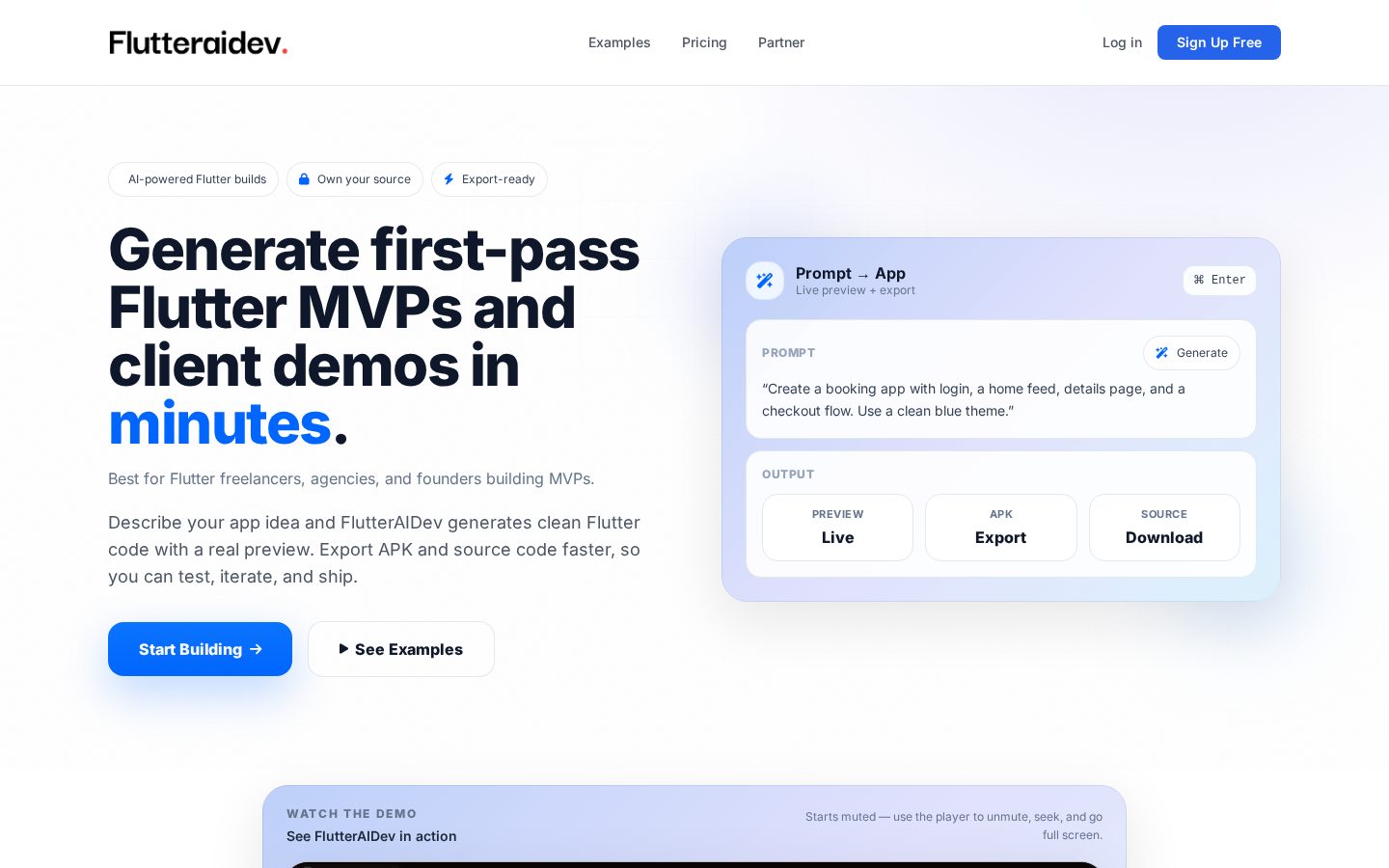 FlutterAIDev Homepage