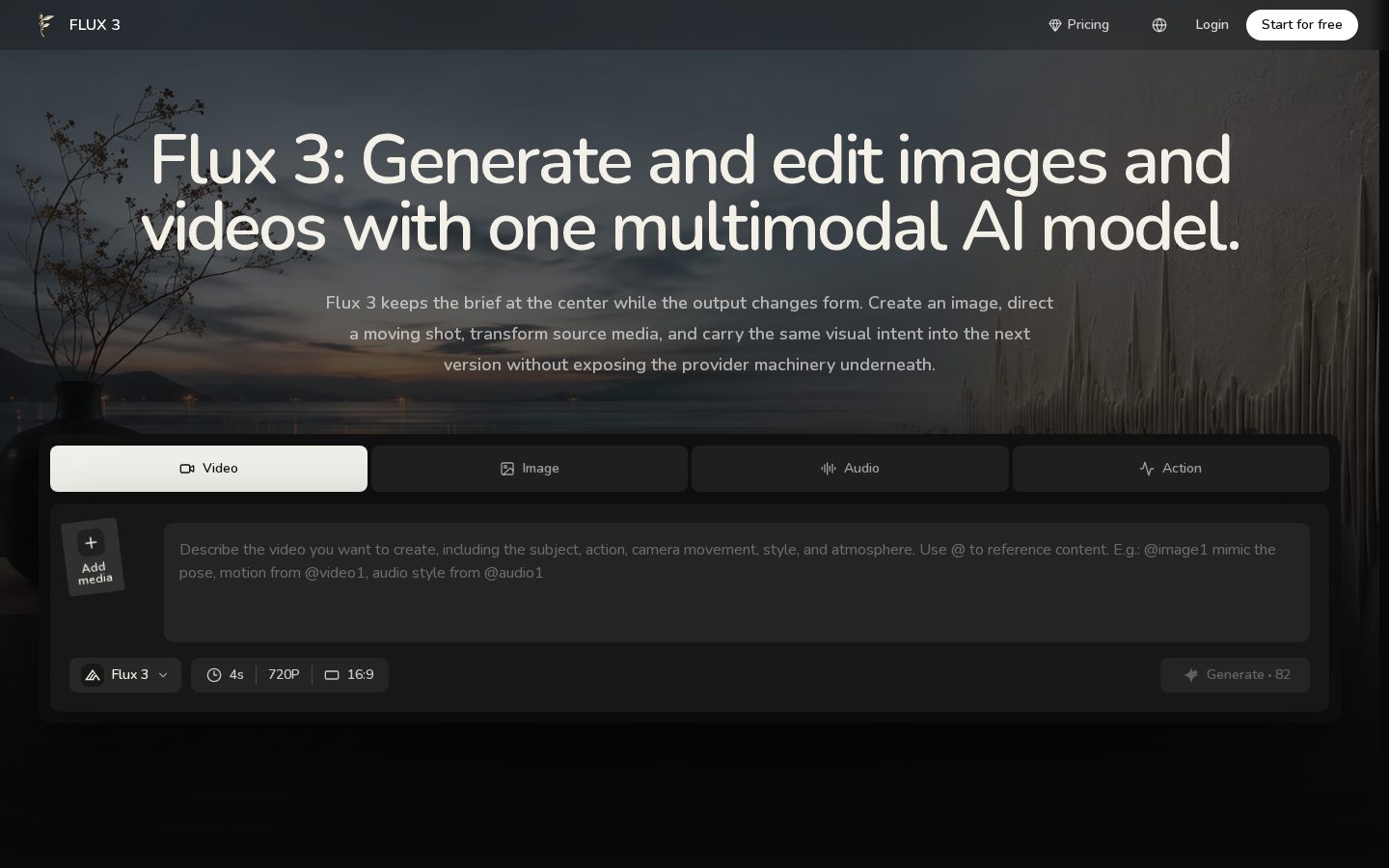 Flux 3 Homepage