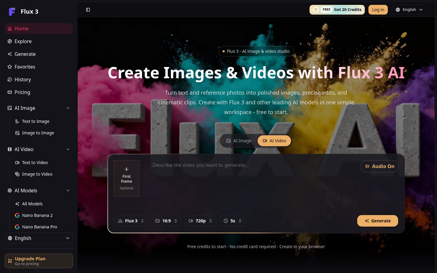 Flux 3 video Homepage