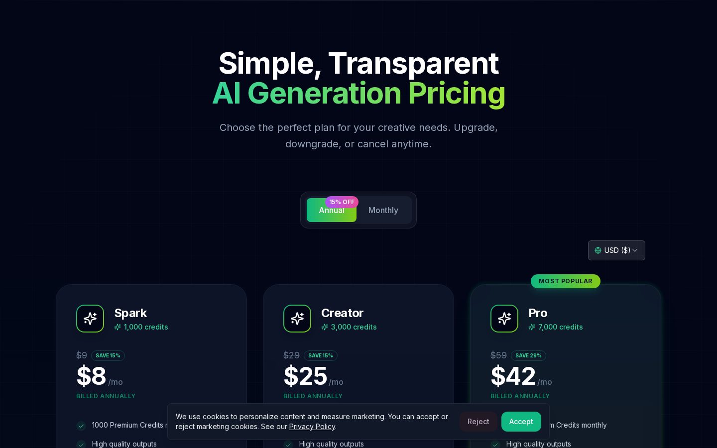 Flux AI Art Pricing