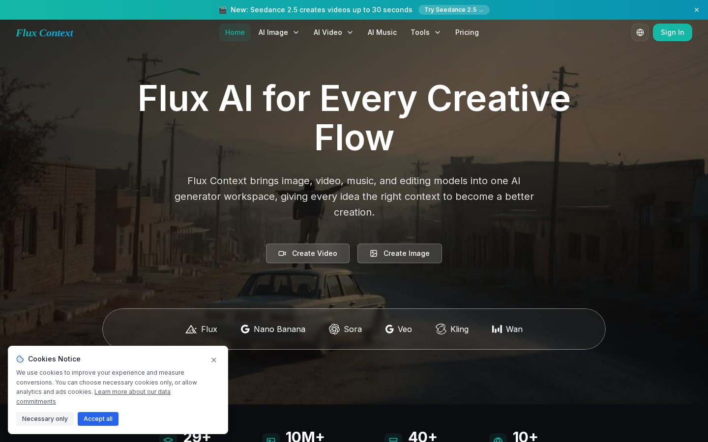 FLUX Context AI Homepage