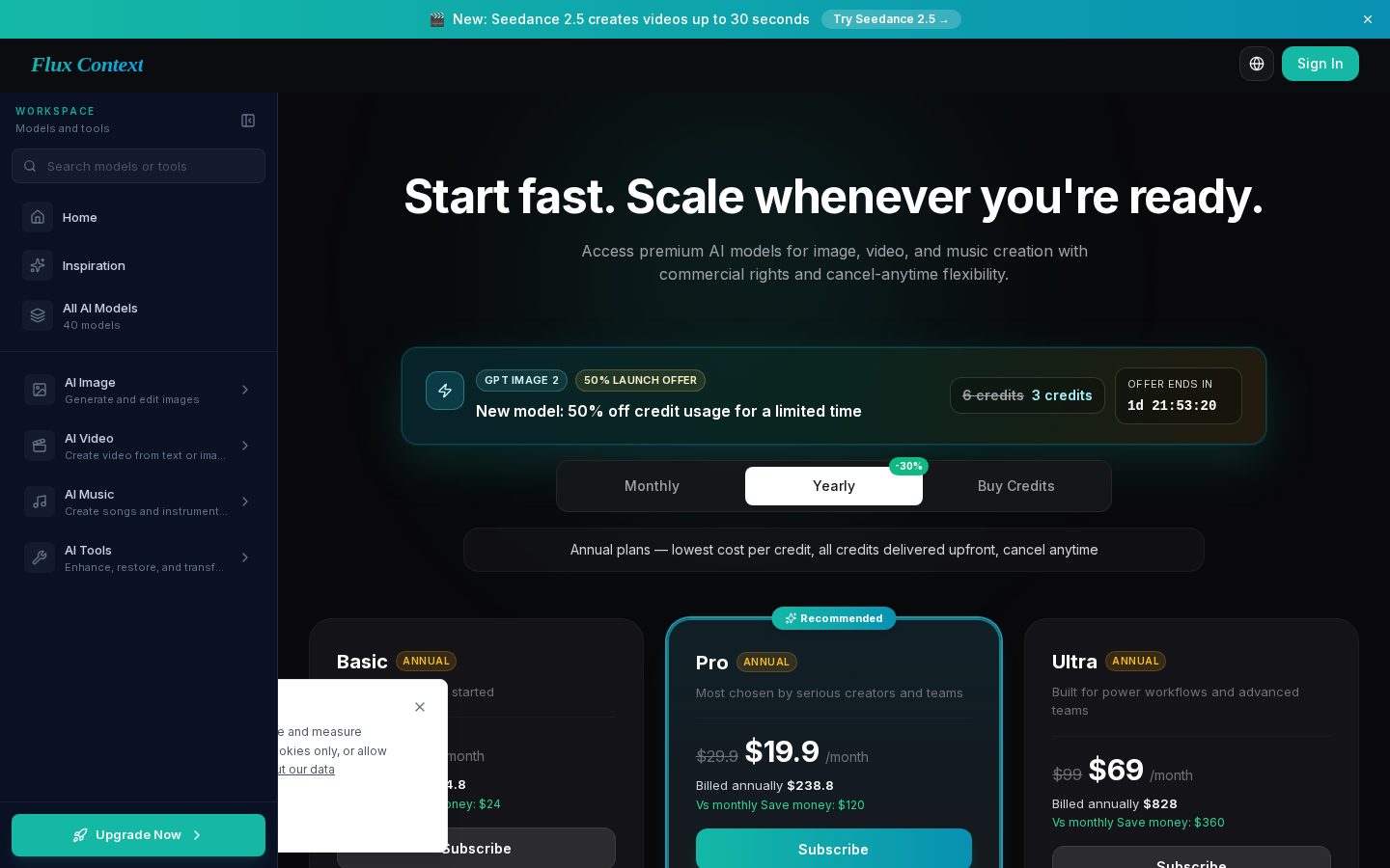 FLUX Context AI Pricing