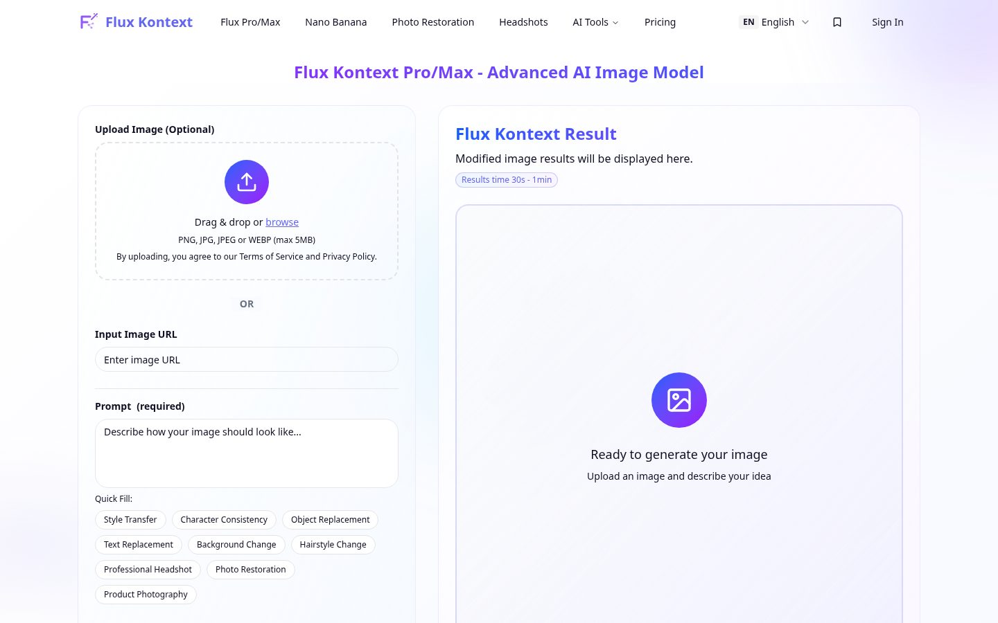 Flux Kontext Homepage