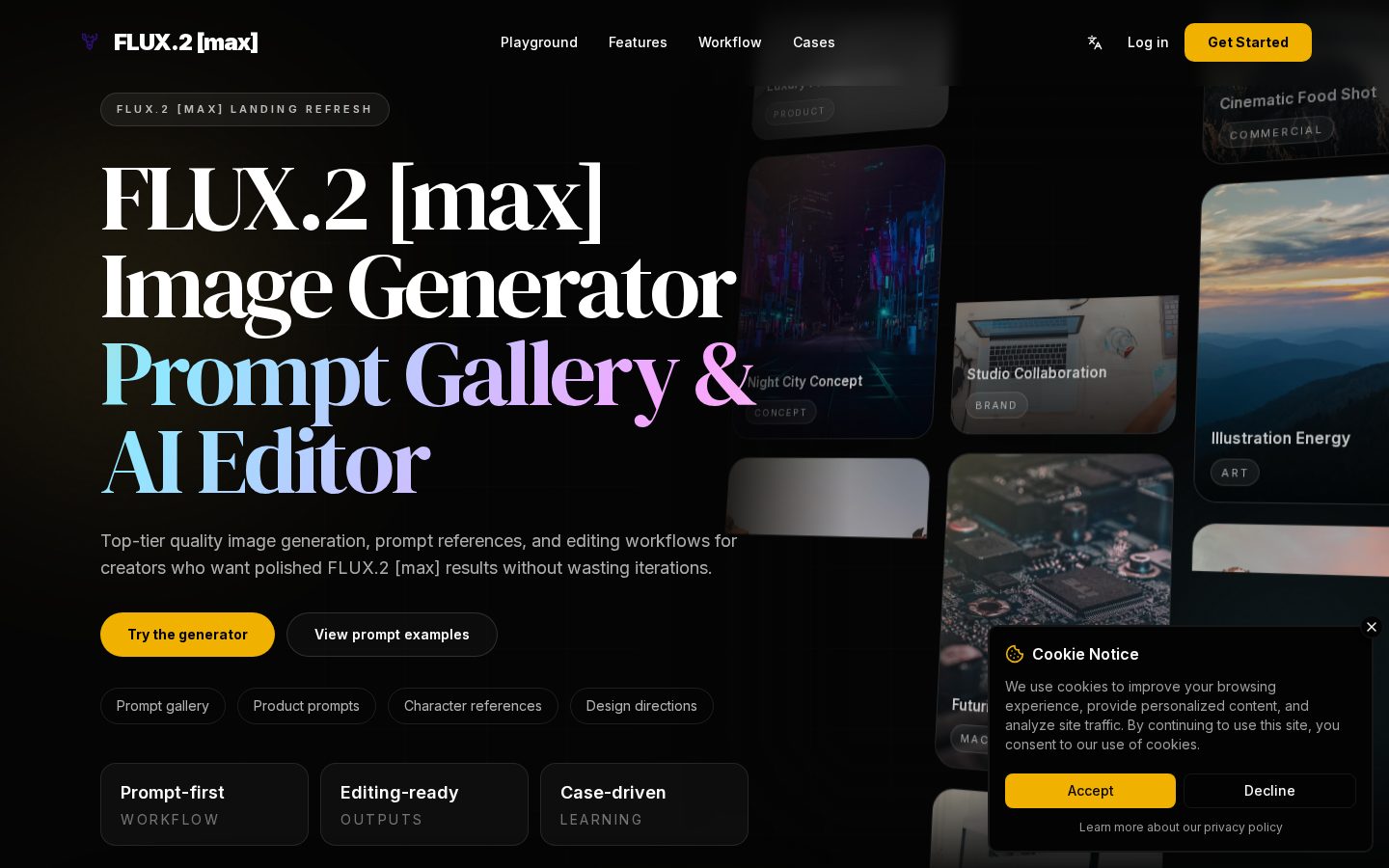 FLUX.2 [max] Image Generator Homepage