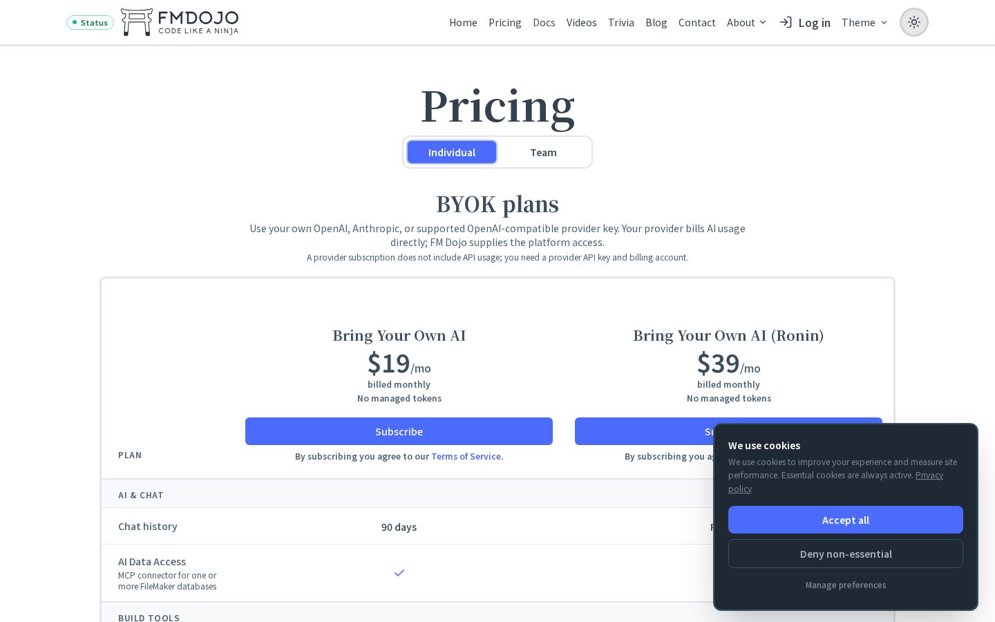 FM Dojo Pricing
