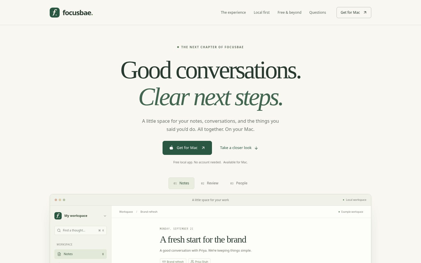 FocusBae Homepage