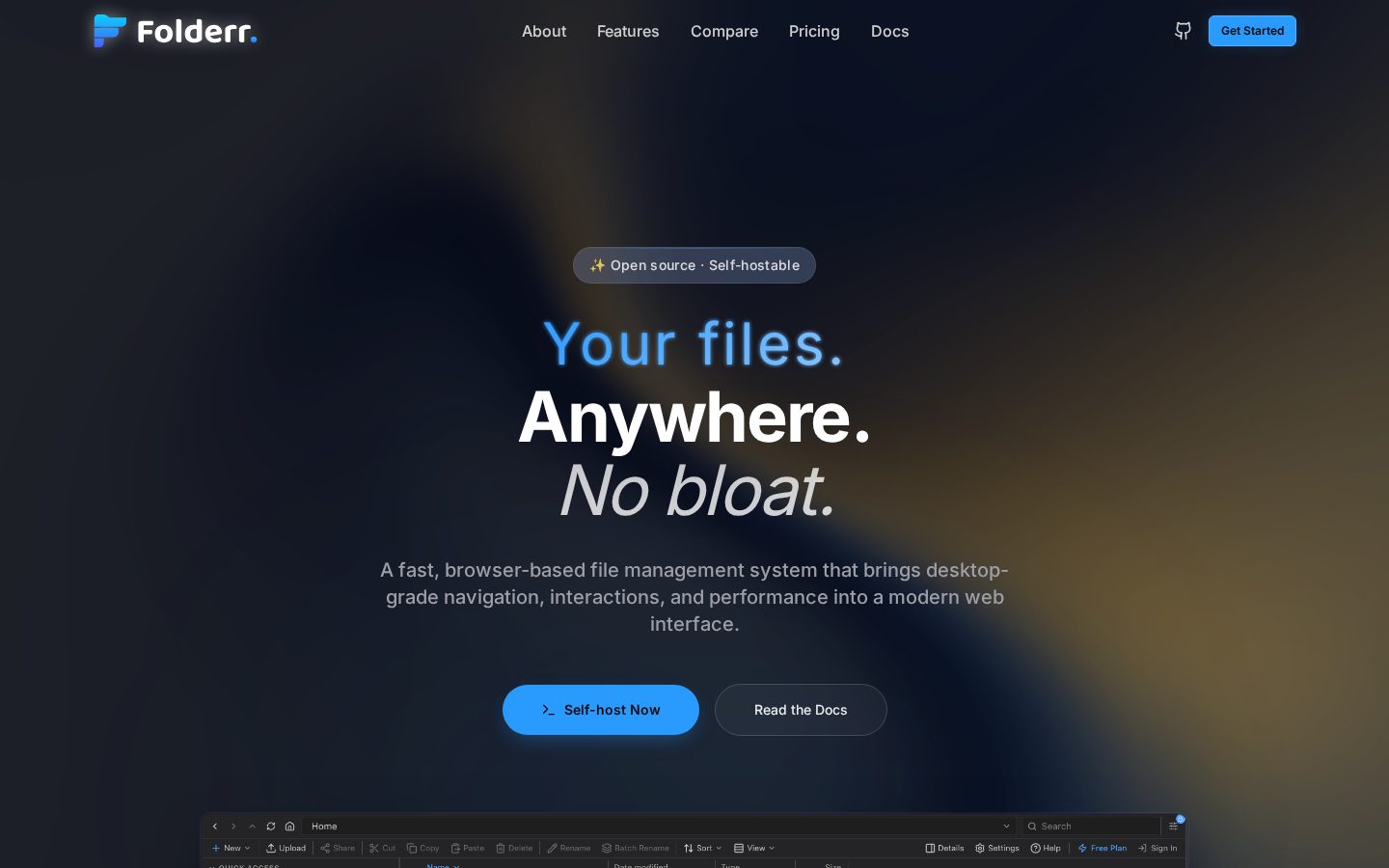 Folderr Homepage