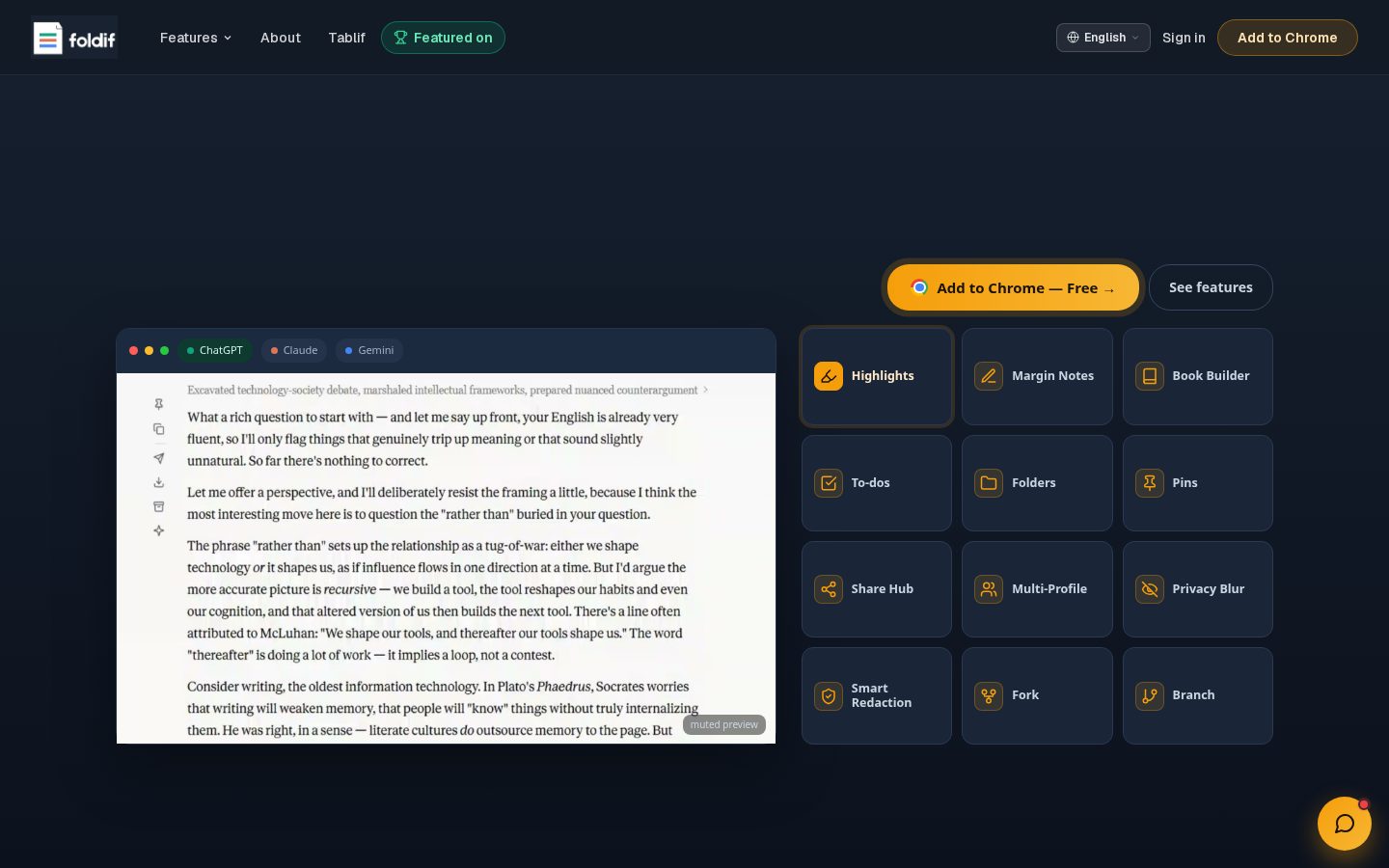 Foldif Homepage