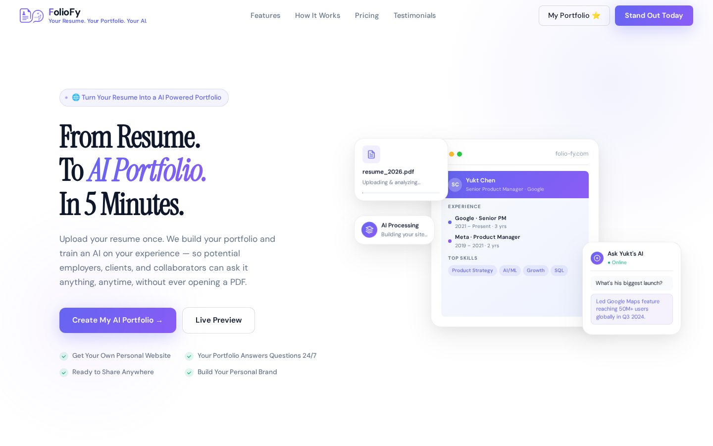 Folio-Fy Homepage