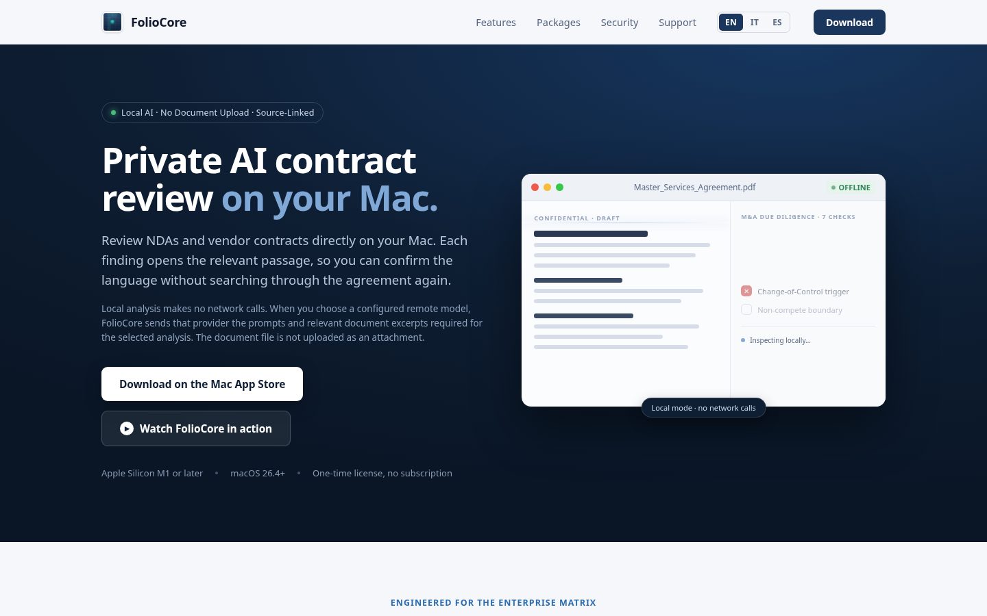 FolioCore Homepage