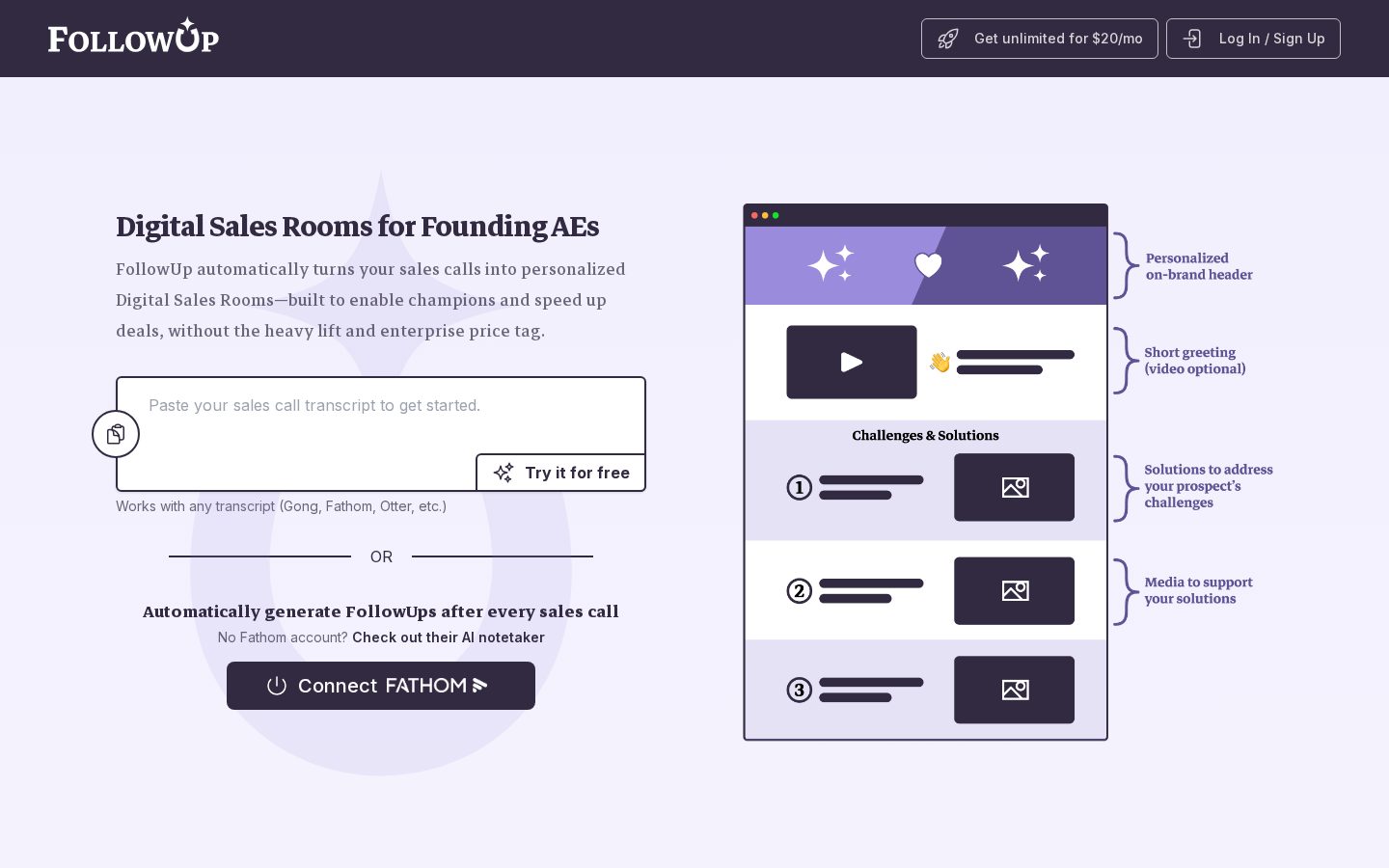 FollowUp by AssetMule Homepage