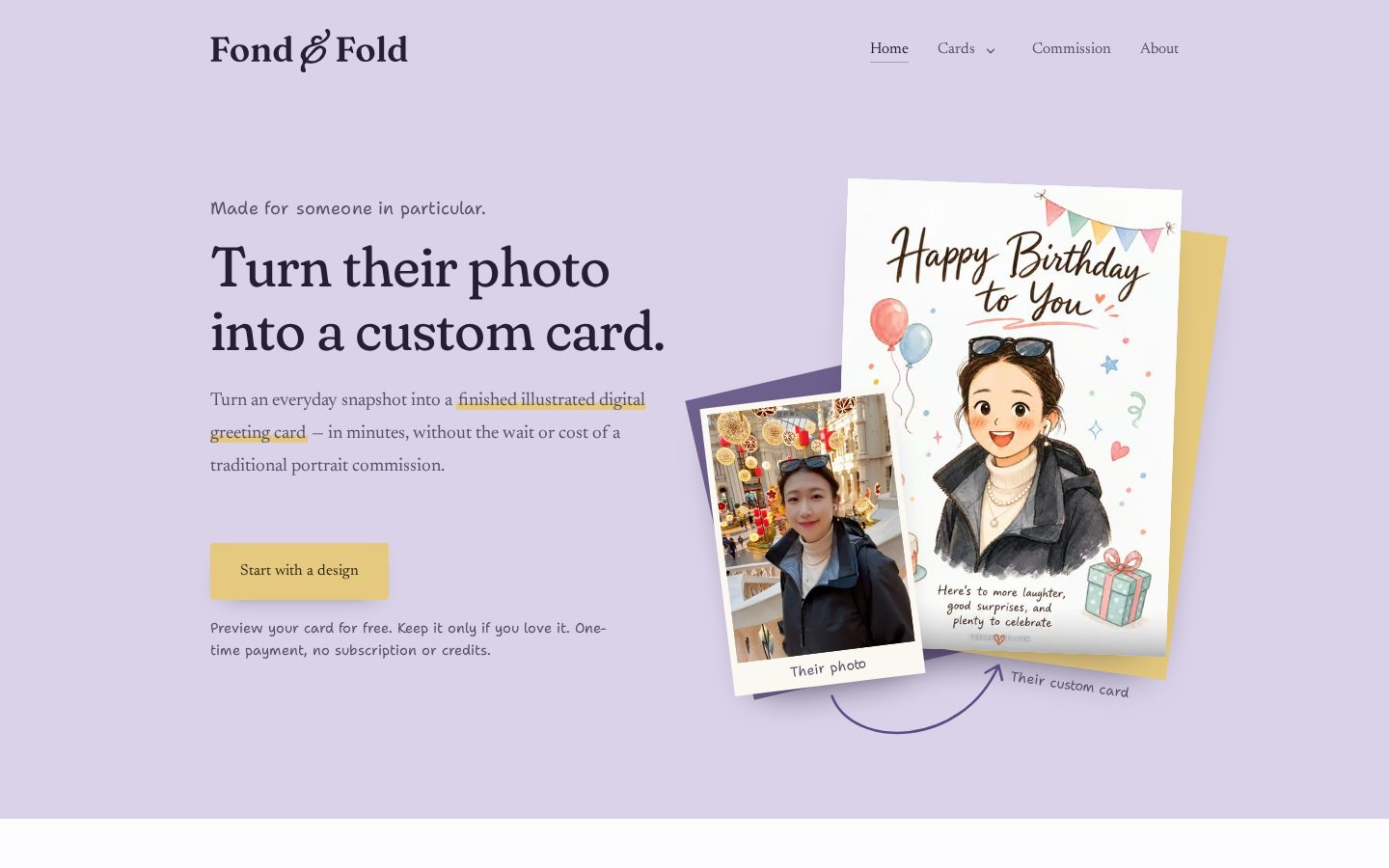 Fond & Fold Homepage