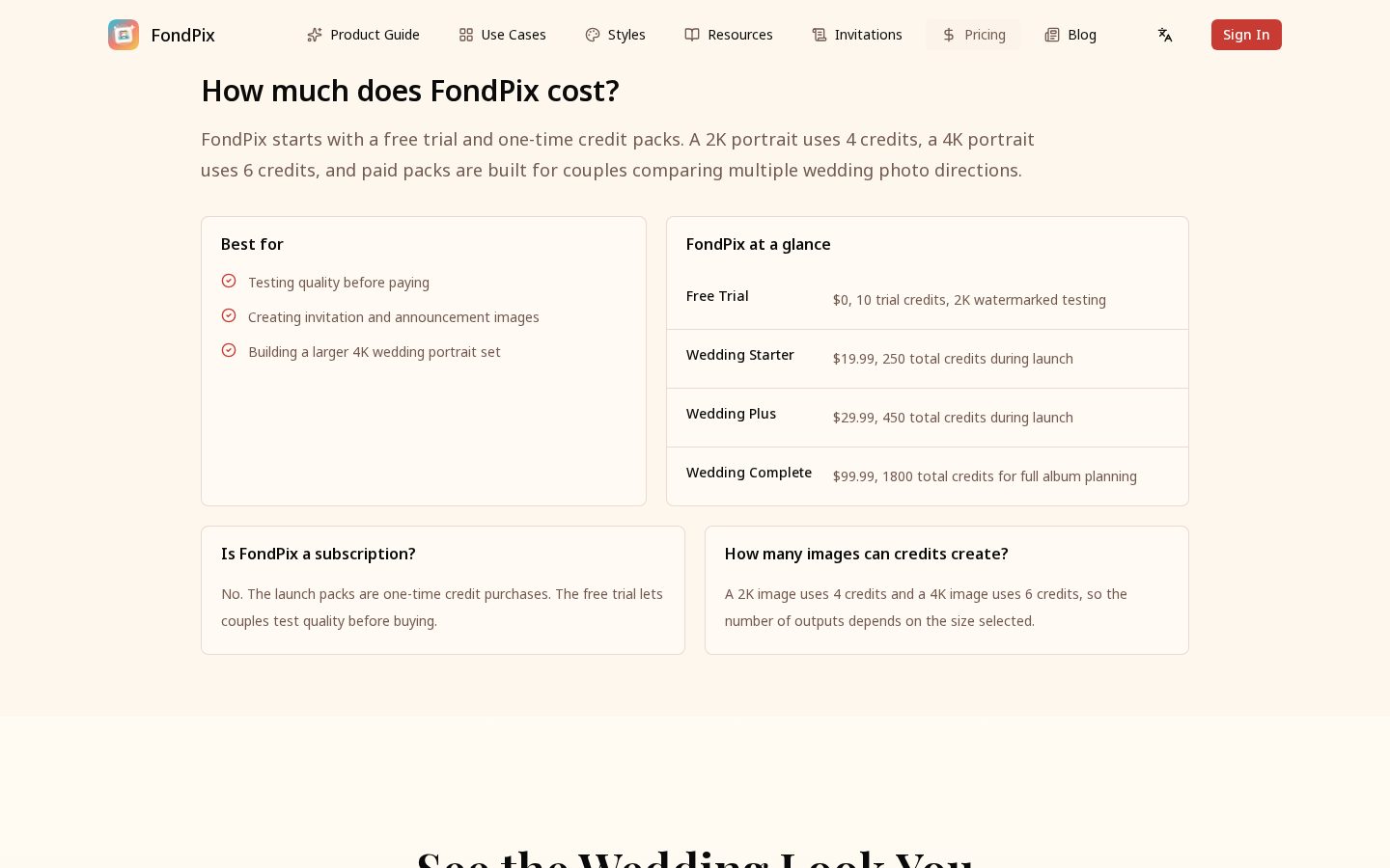 FondPix Pricing