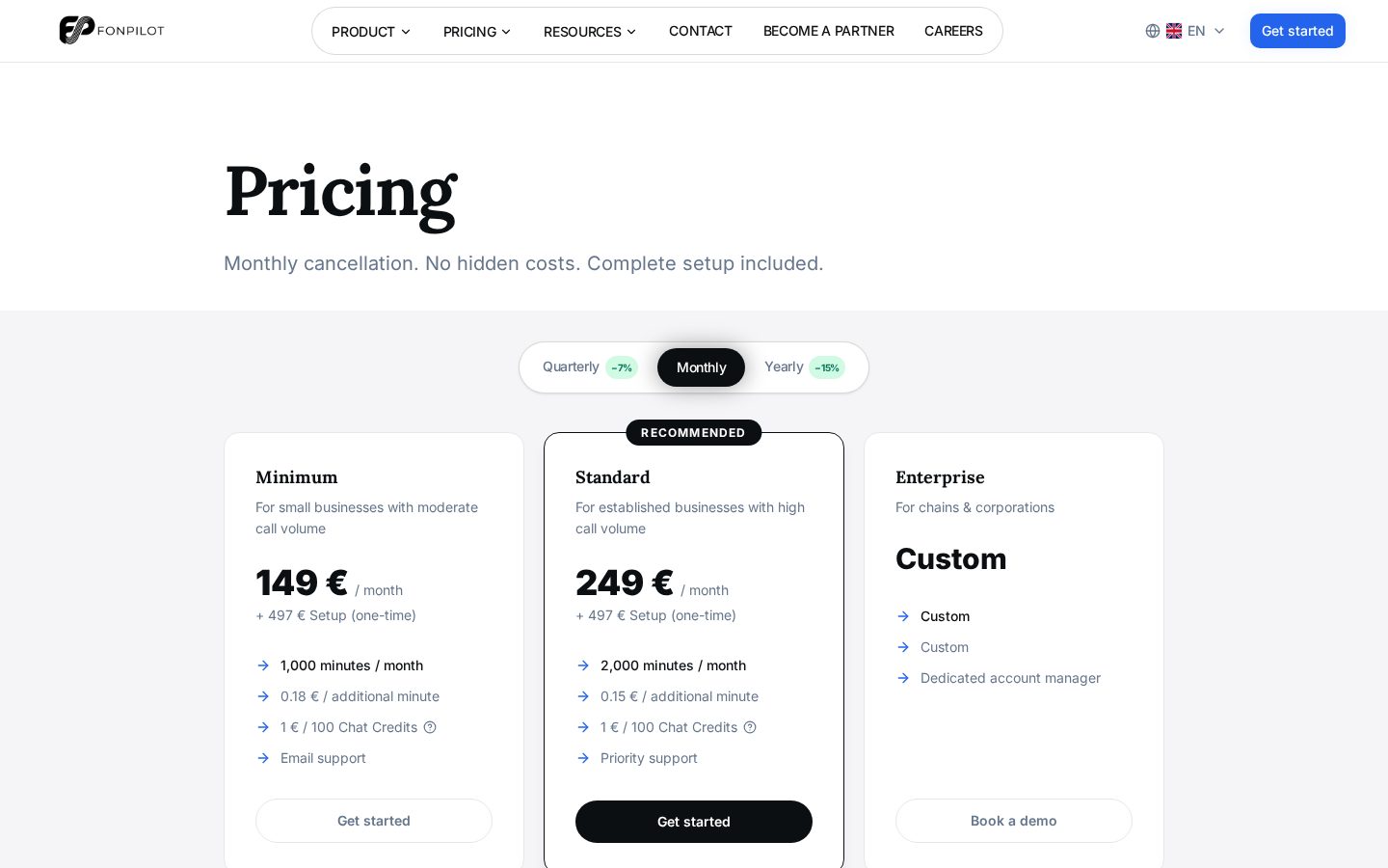 Fonpilot Pricing
