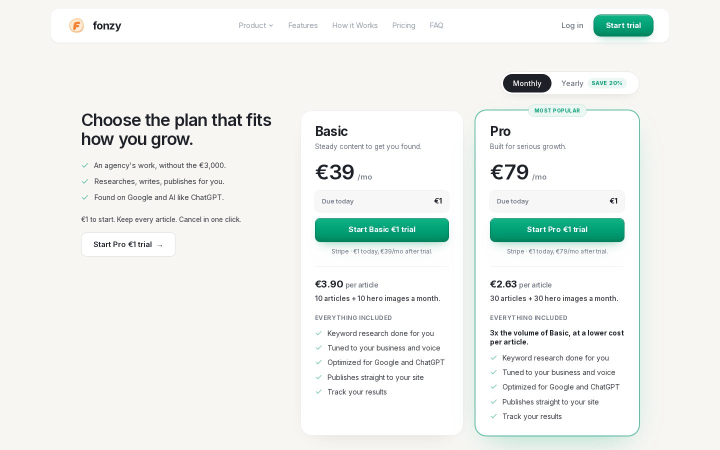 Fonzy.ai Pricing