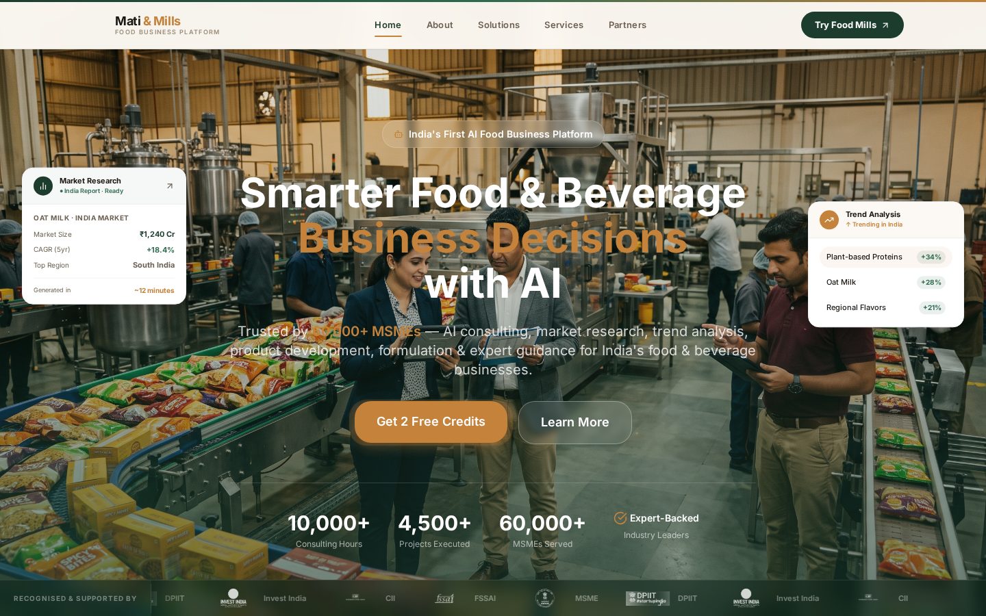 FoodConsulting.AI Homepage