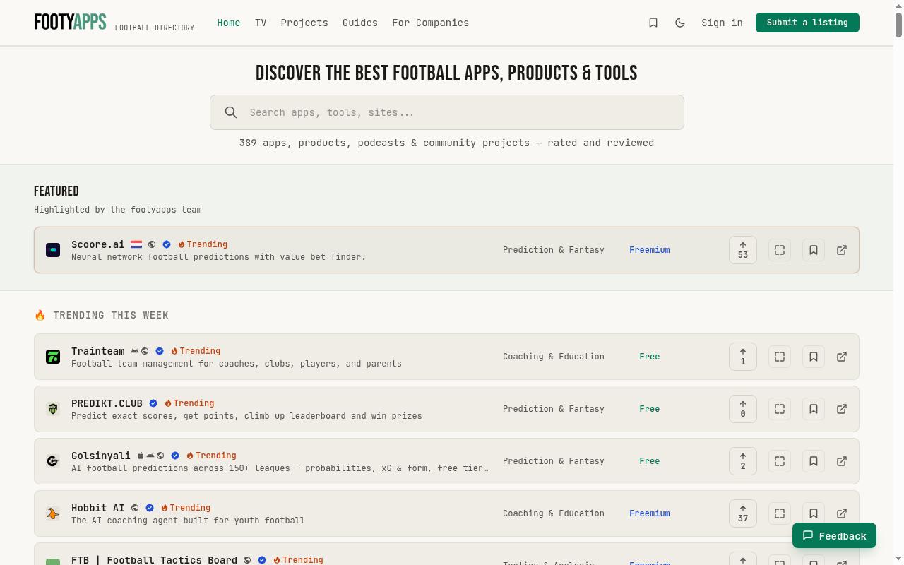 footyapps Homepage