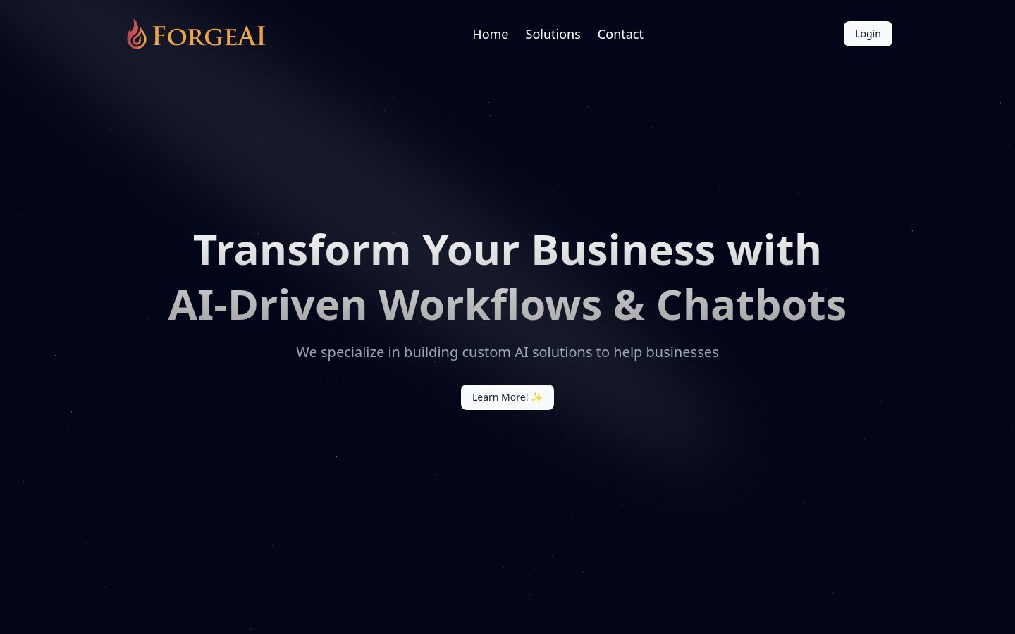 Forgeai Homepage