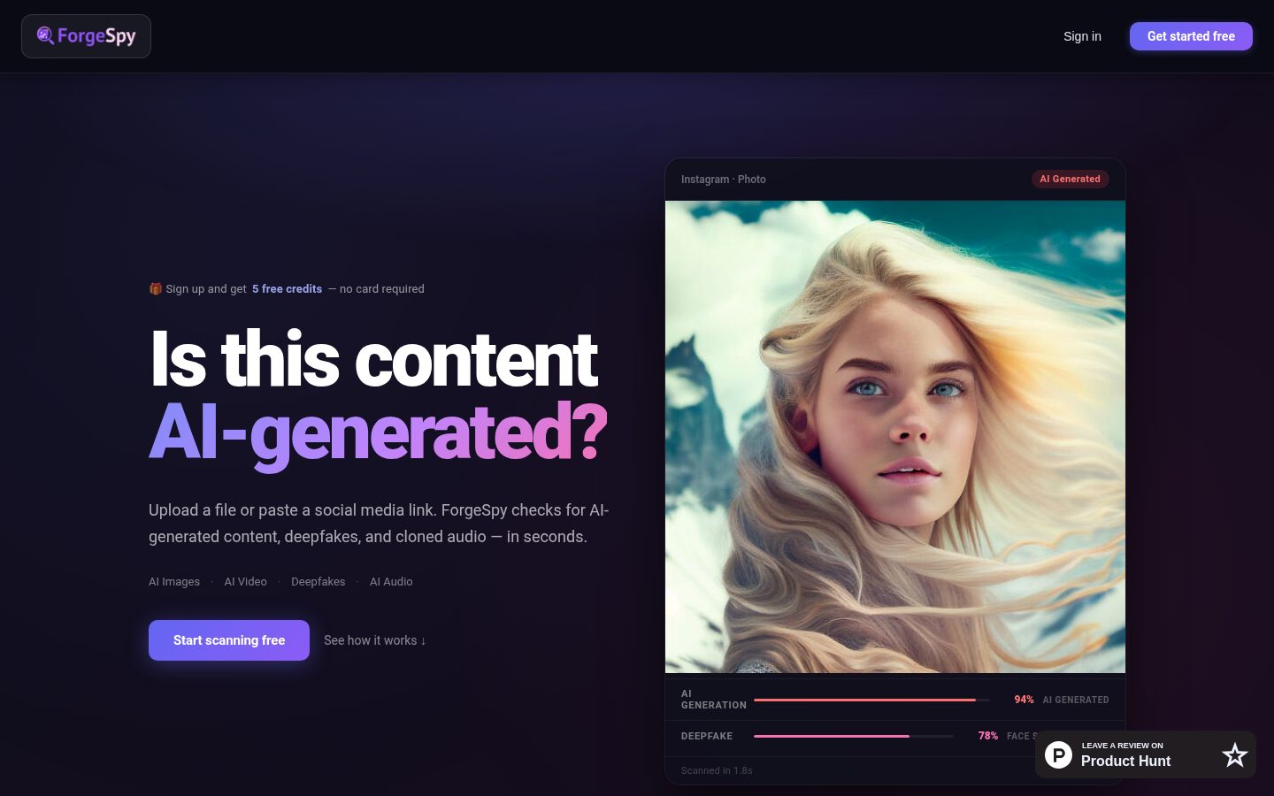 ForgeSpy Homepage