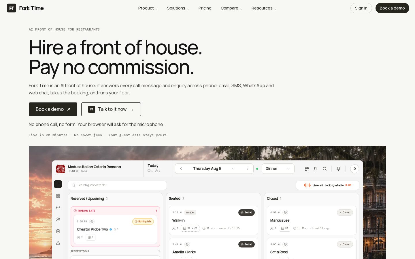 Fork Time Homepage