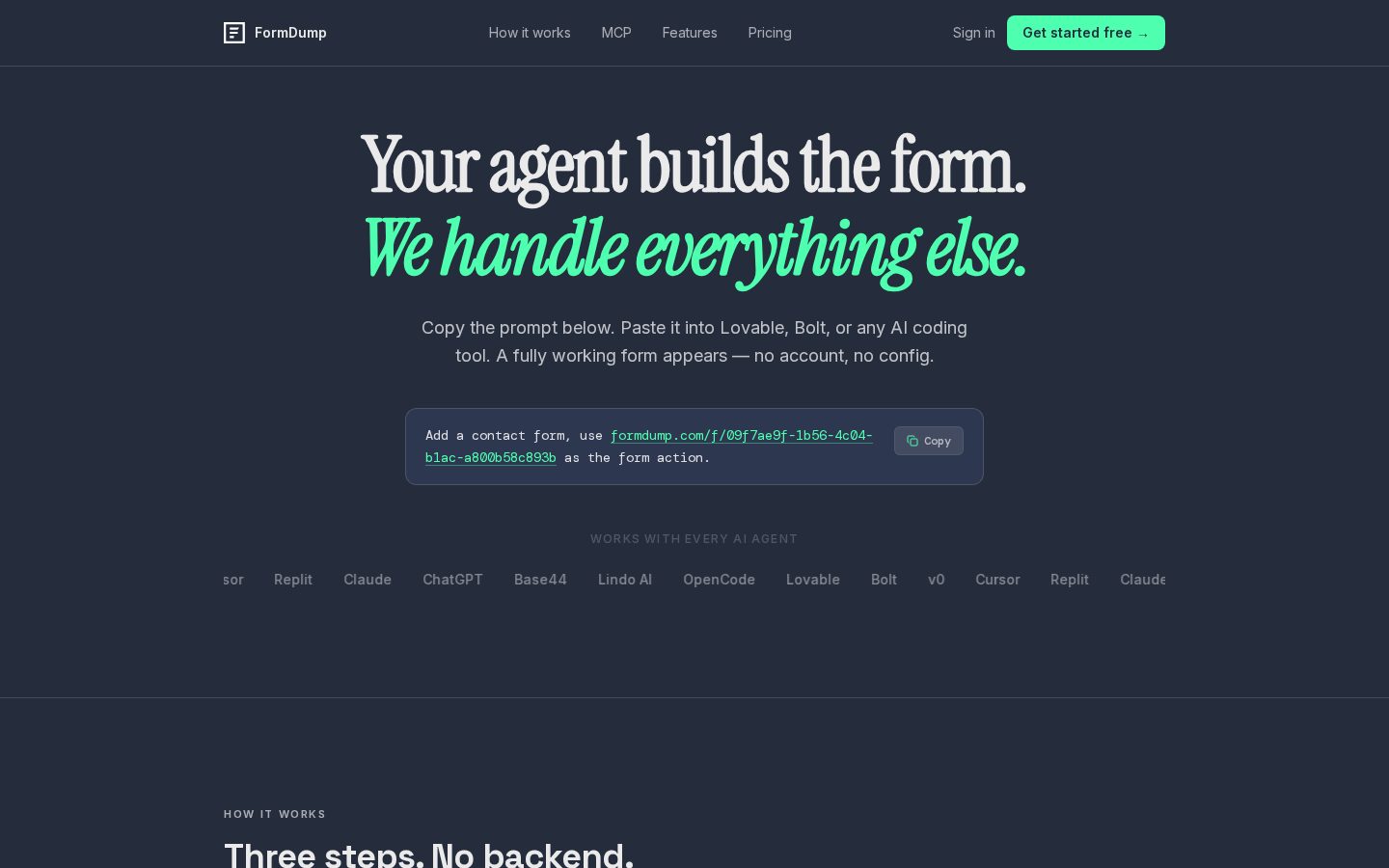 Form Dump Homepage