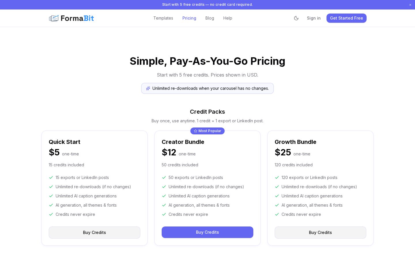 FormaBit Pricing