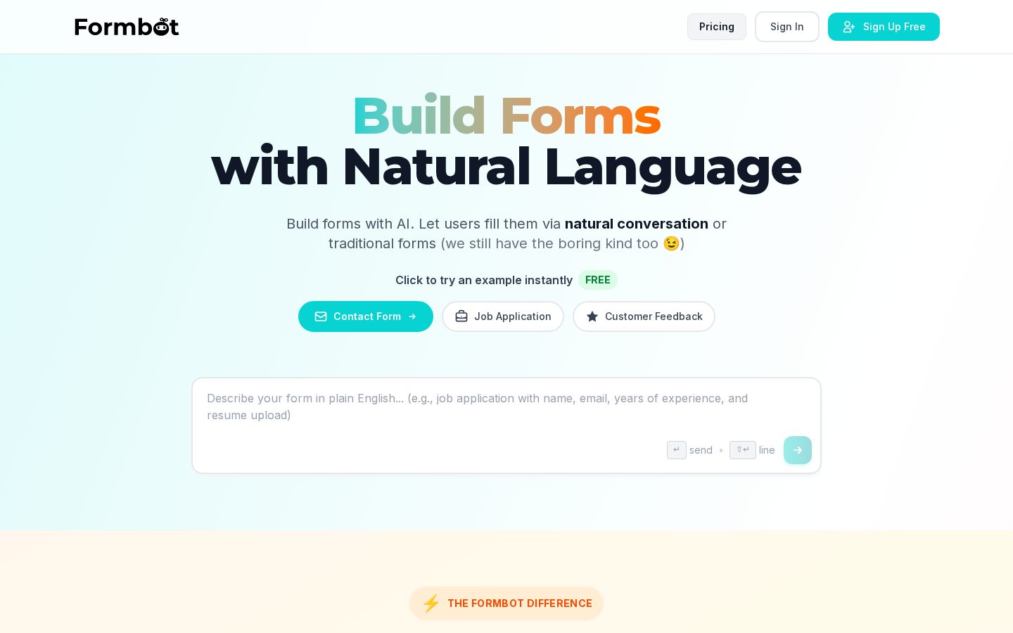 Formbot Homepage