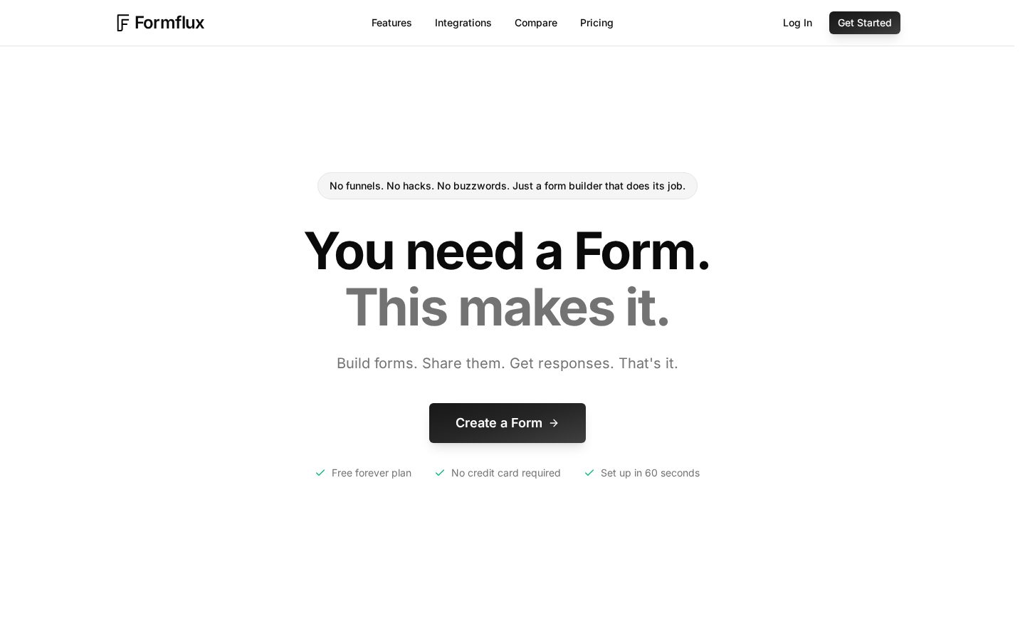 Formflux Homepage