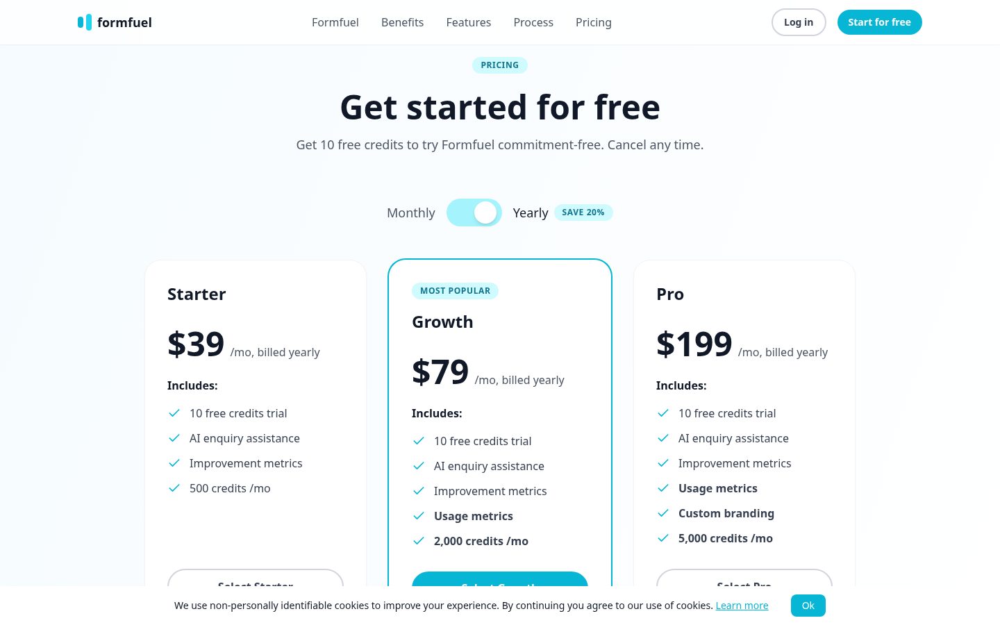 Formfuel Pricing
