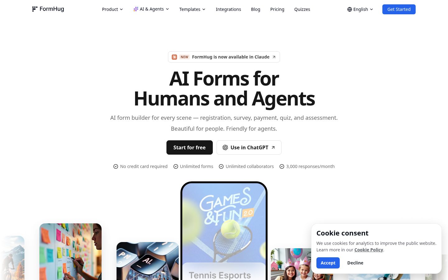 FormHug Homepage