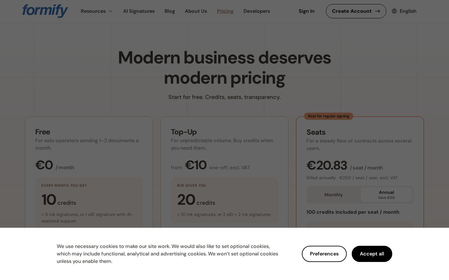 Formify Pricing