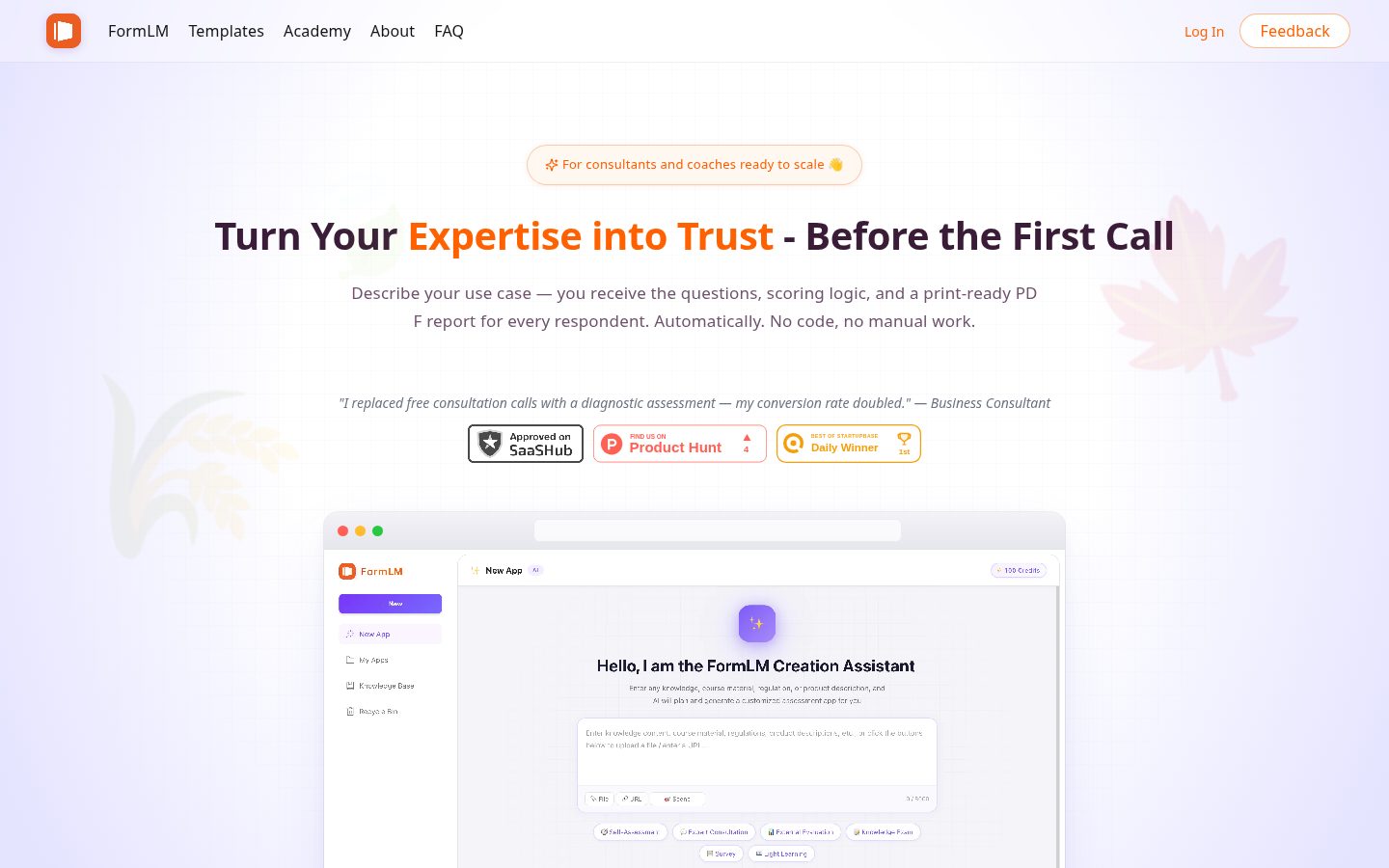 FormLM Homepage