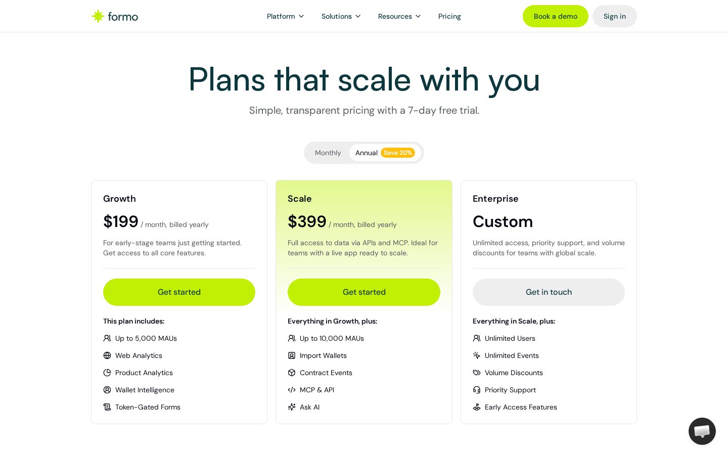 Formo Pricing