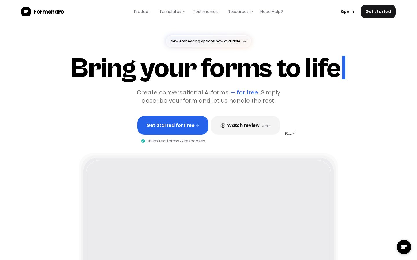 Formshare Homepage
