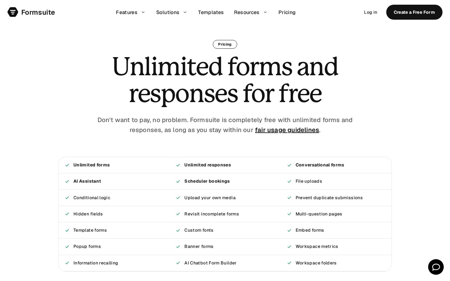 Formsuite Pricing