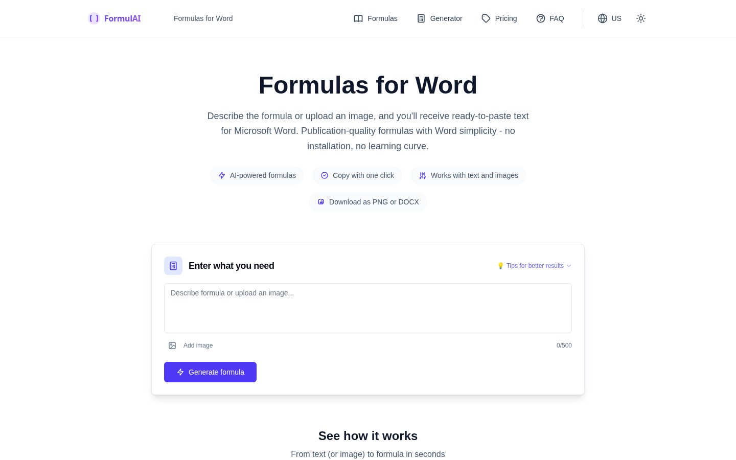 FormulAI Homepage