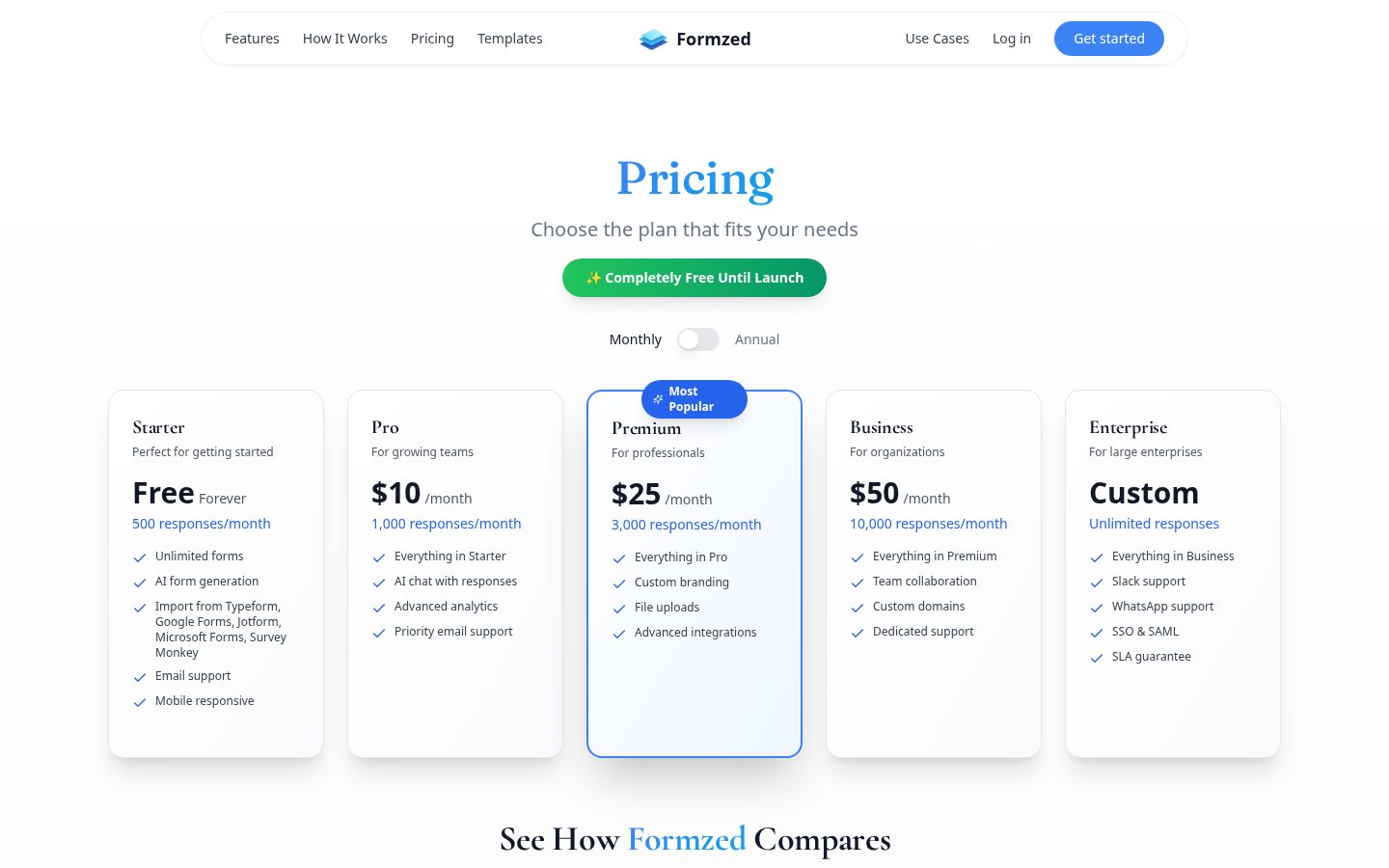 Formzed Pricing
