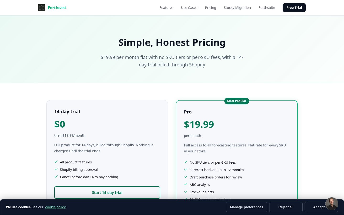 Forthcast Pricing
