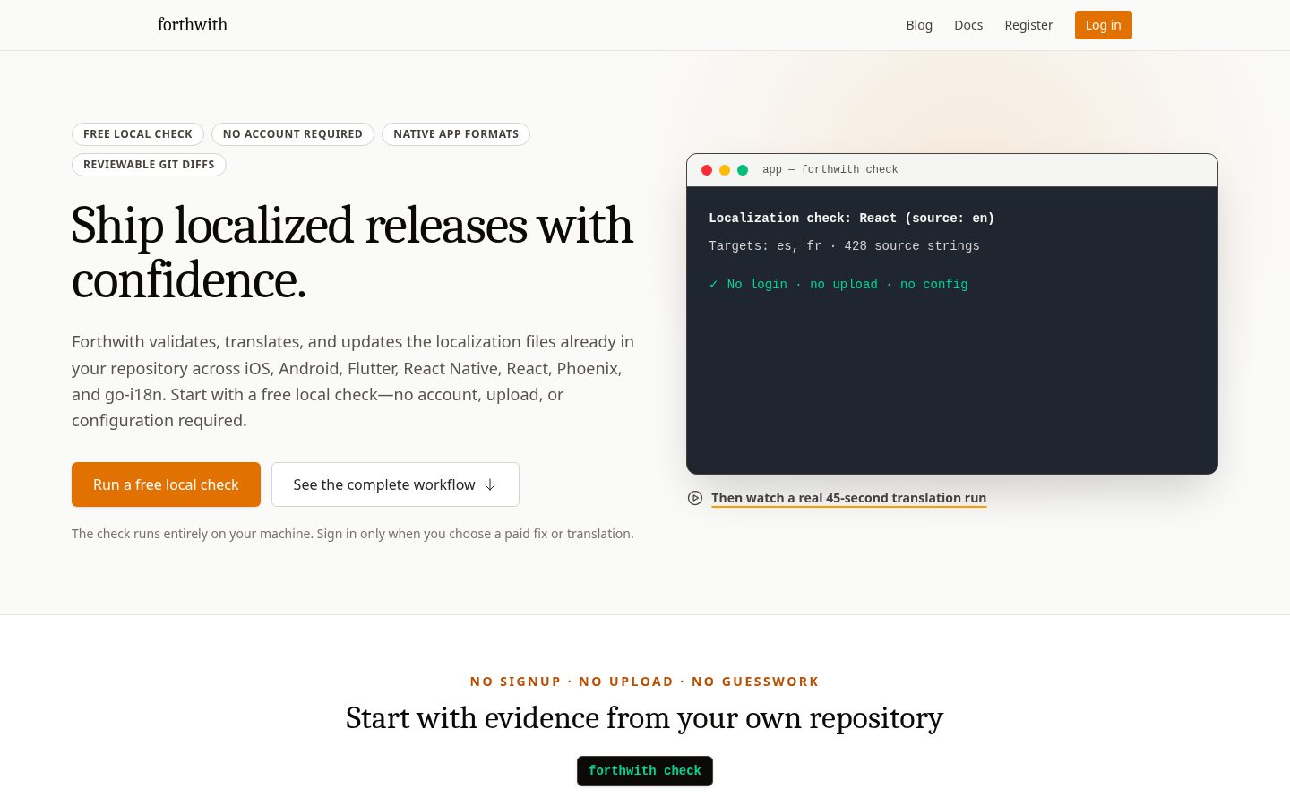 Forthwith Homepage