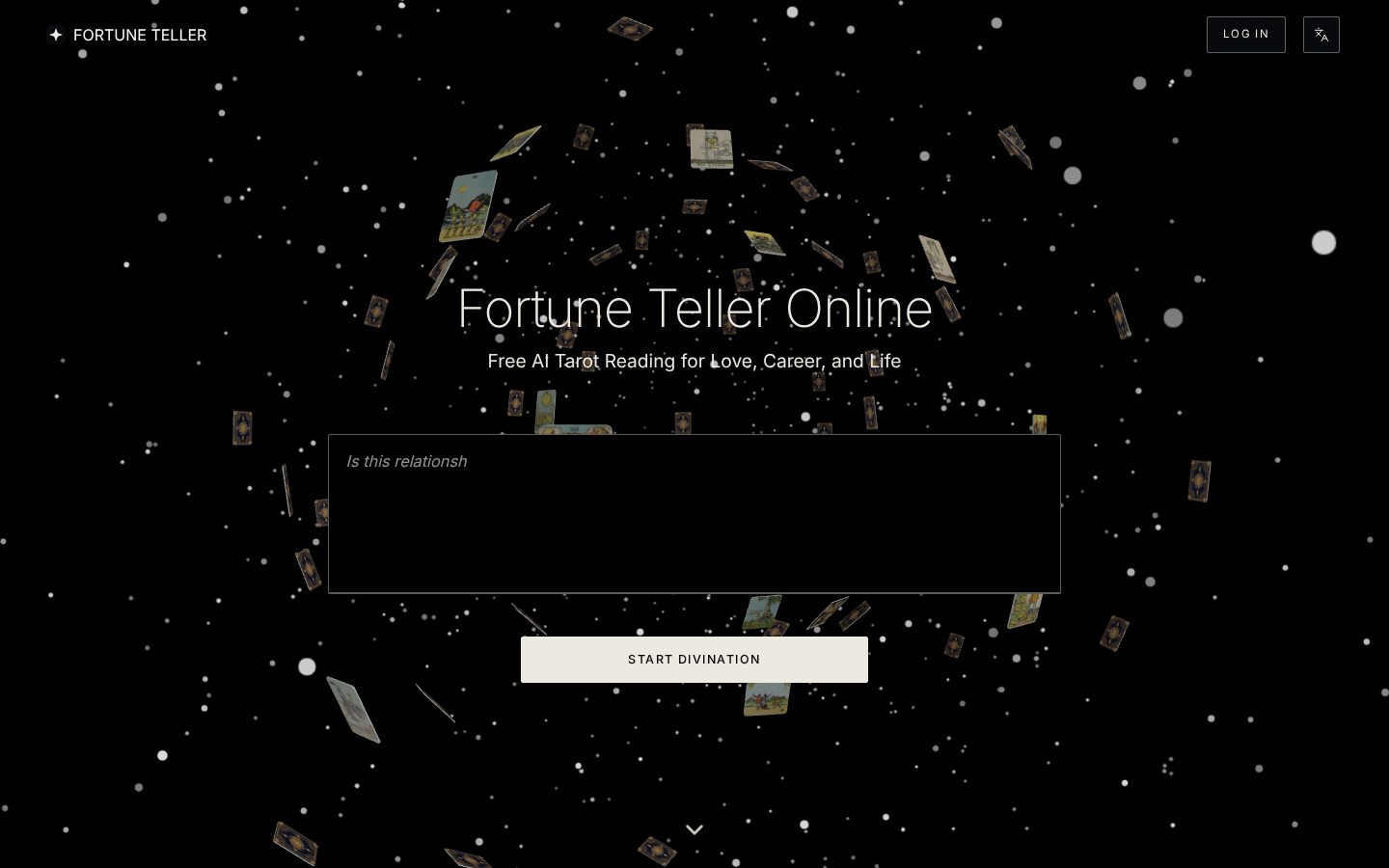 FortuneTellerOnline Homepage