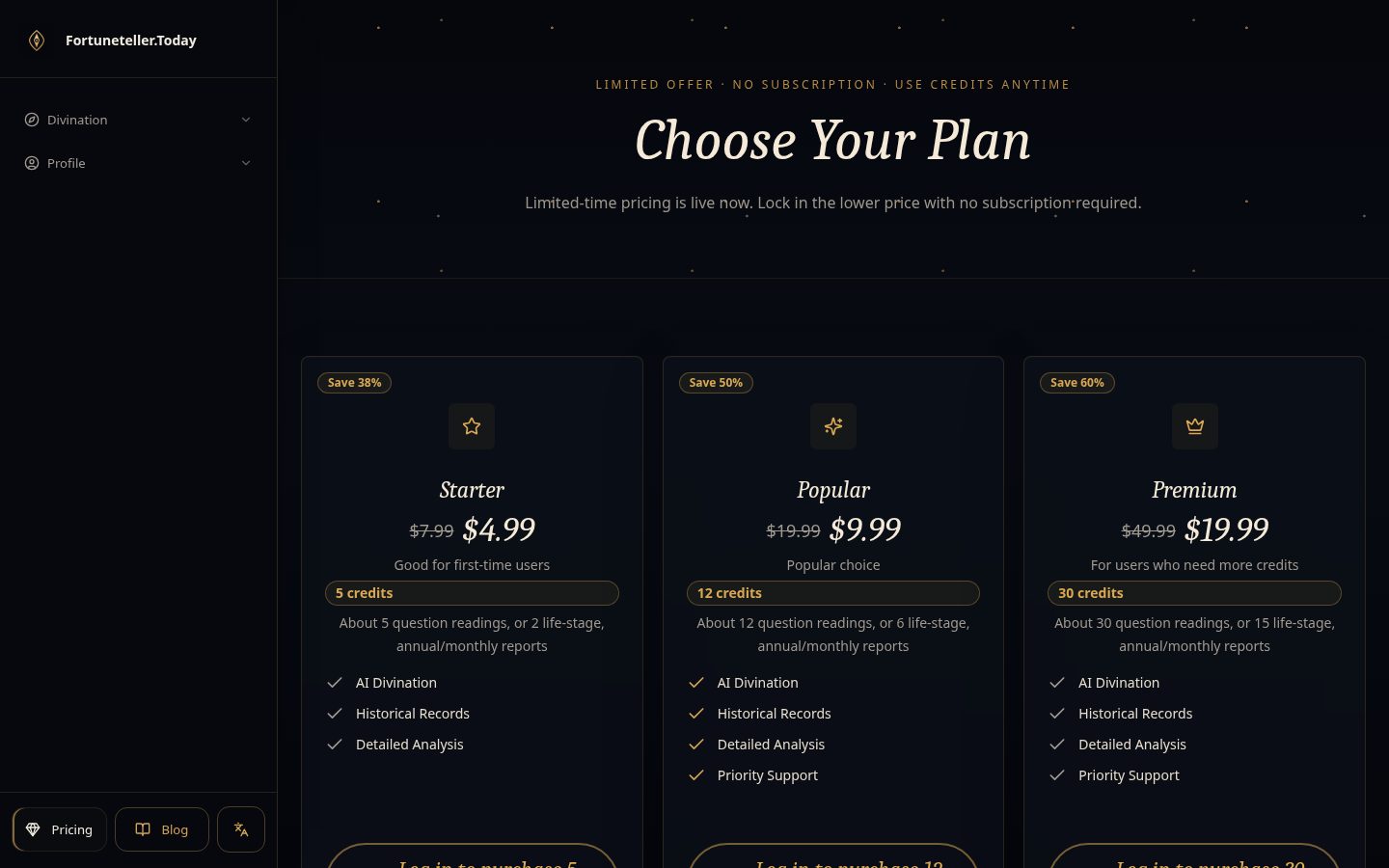 Fortuneteller.Today Pricing