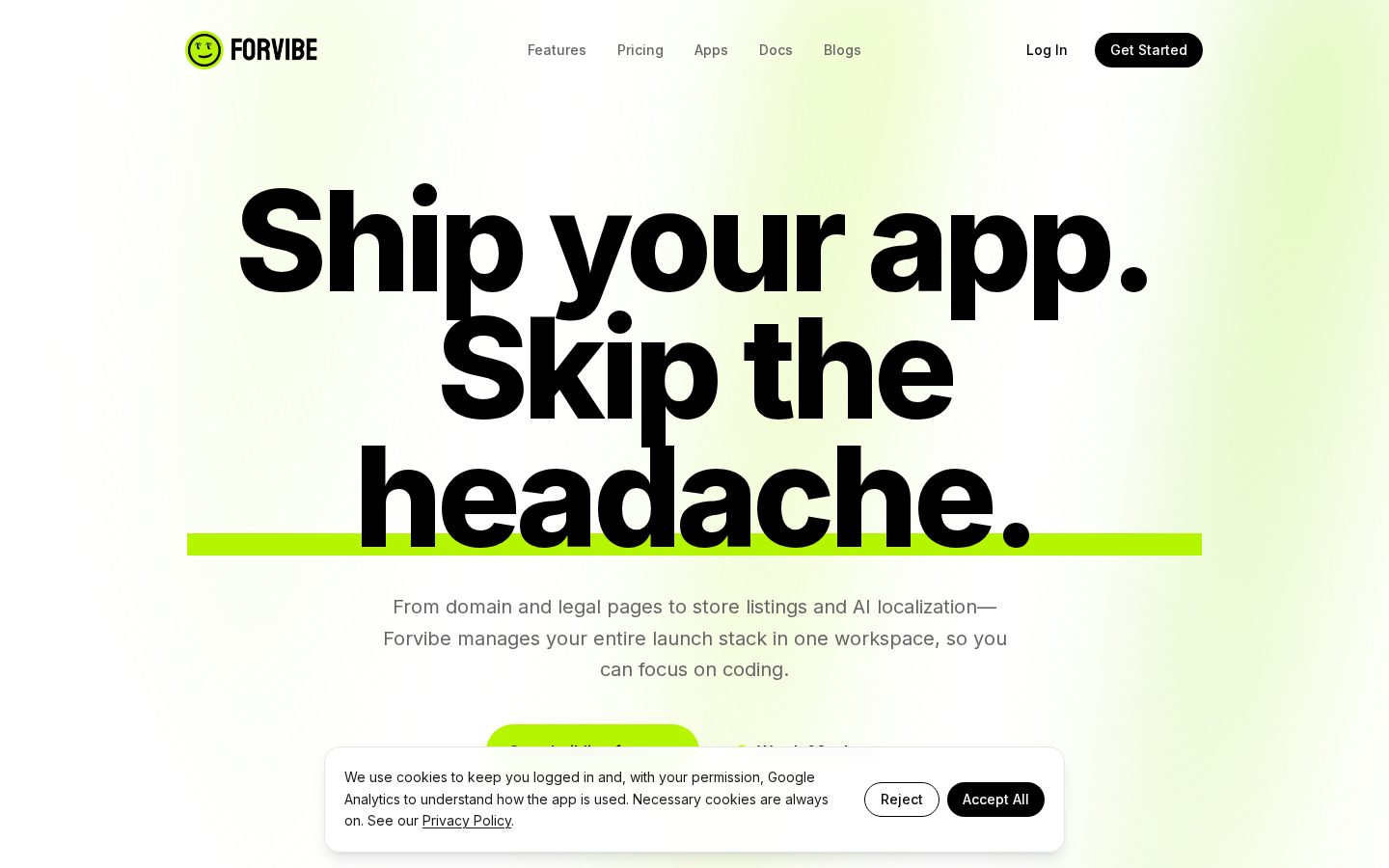Forvibe Homepage