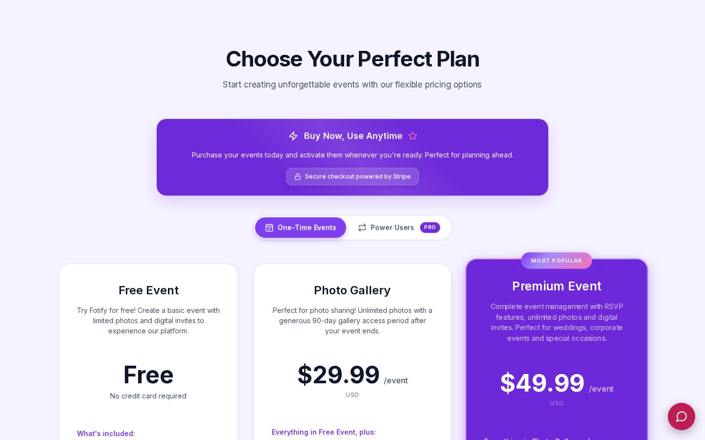 Fotify Pricing