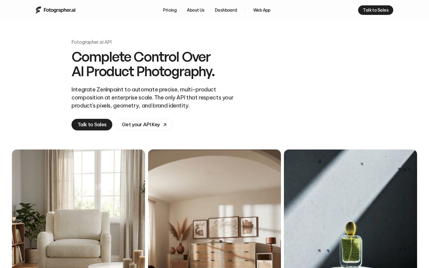Fotographer.ai Homepage