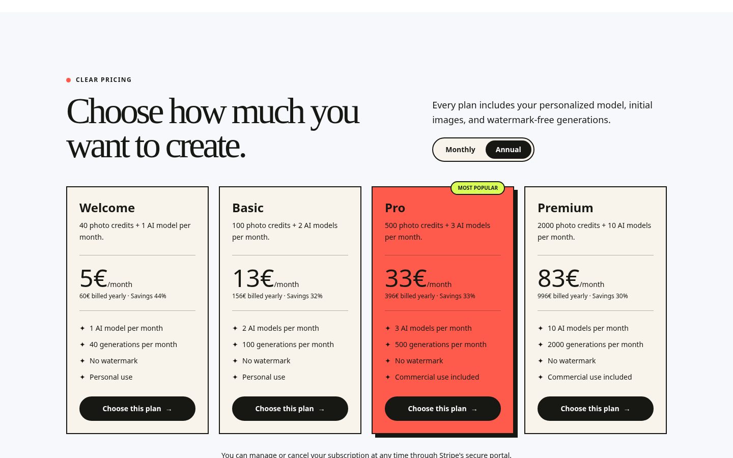 FotoIA Pricing